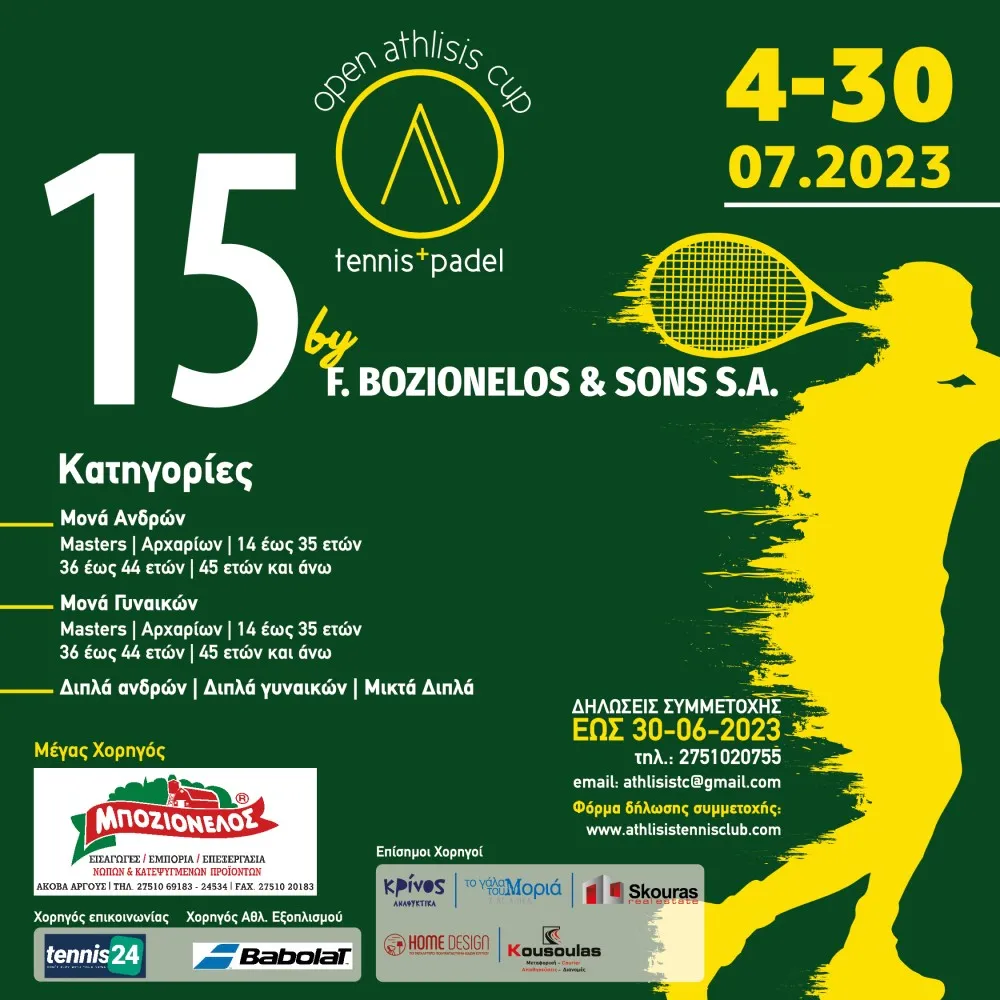 athlisis cup: Το μεγάλο τουρνουά της Πελοποννήσου