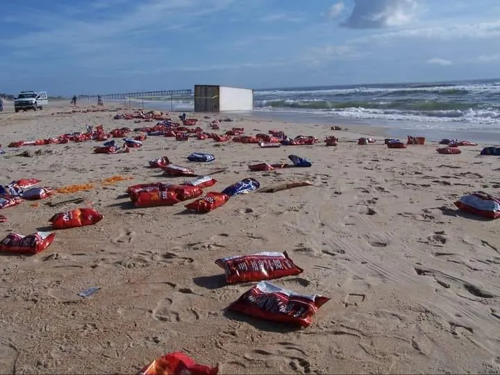 Sack of Doritos washed ashore at Hatteras Island