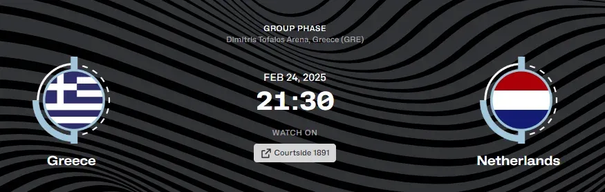 Ελλάδα vs Ολλανδία